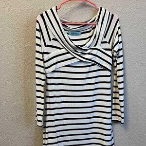 Filly flair boutique striped off the shoulder dress - womens size small